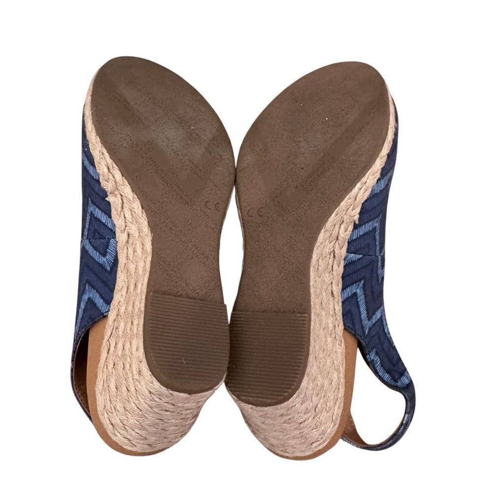 Vionic Aruba Coralina Slingback Wedge Espadrille Orthotic Arch Support Navy - Picture 5 of 7